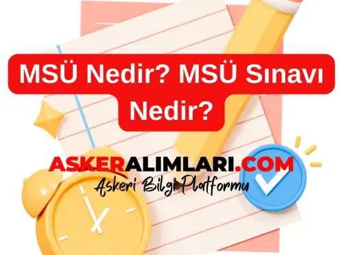 MSÜ Nedir? MSÜ Sınavı Nedir?